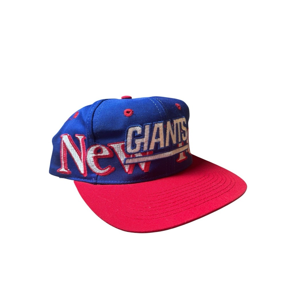 Vintage 90s New York Giants Logo 7‎ Spellout Wrap around Hat Cap Snapback